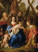 SANDRART, Joachim von Mystische Verlobung der Hl. Katharina und die Hll oil painting artist